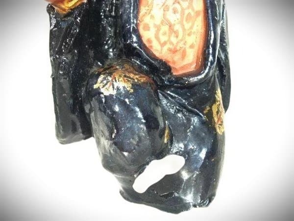 能 三番 輿 藤原朝臣房秀 能人形 陶器 置き物 骨董品 逸品 希少 在銘