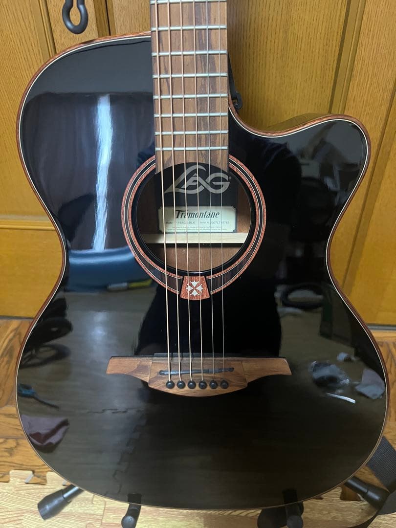 ほぼ未使用　LAG T118 ACE BLKエレアコ ギター