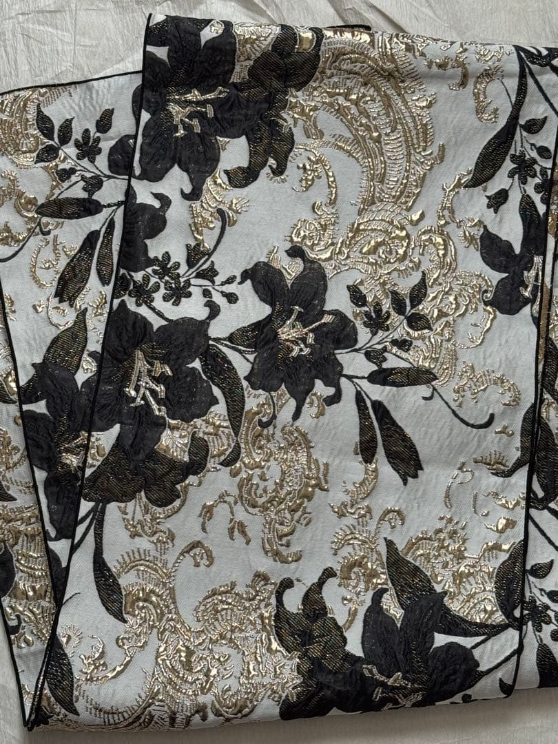 大人兵児帯【ブラックリリー】【ローズ】　セット