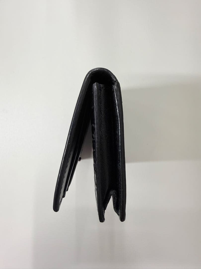 SAINT LAURENT サンローラン　クロコ調ブラック名刺入れ