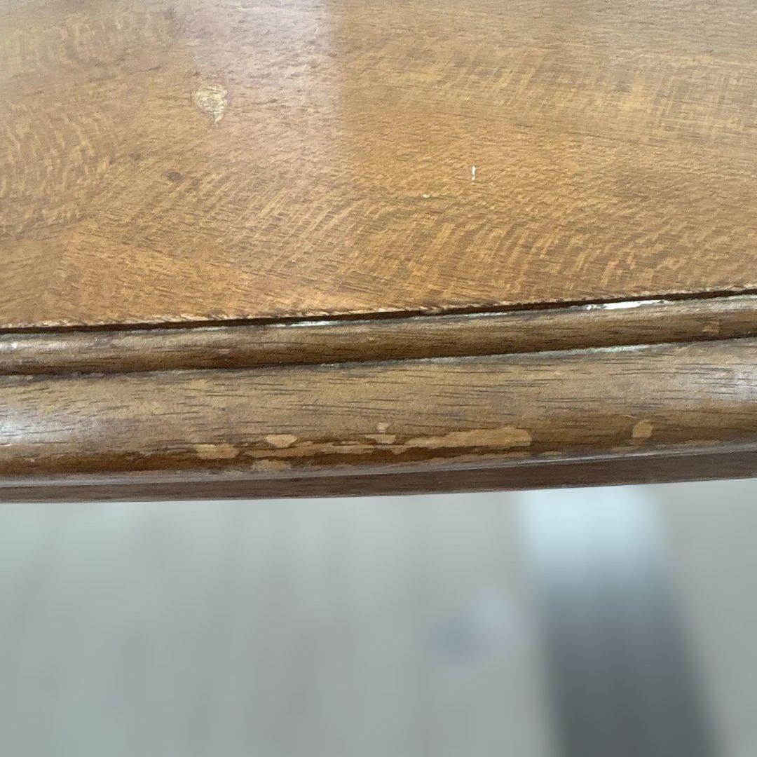 【昭和レトロ】Maruni 木製 花柄装飾 センターテーブル アンティーク