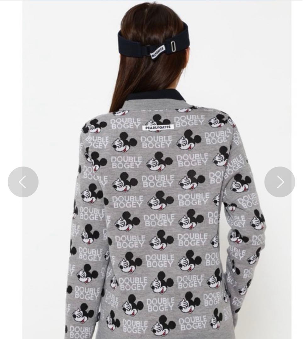 【パーリーゲイツ】ミッキーDOUBLE BOGEY クルーネックニットサイズ1