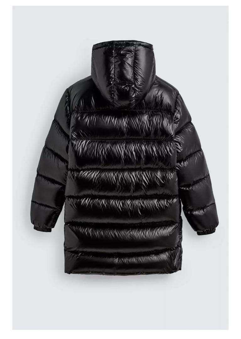 ぐみっこさん専用80%ダウン ロングパフジャケット 黒 XL フード付