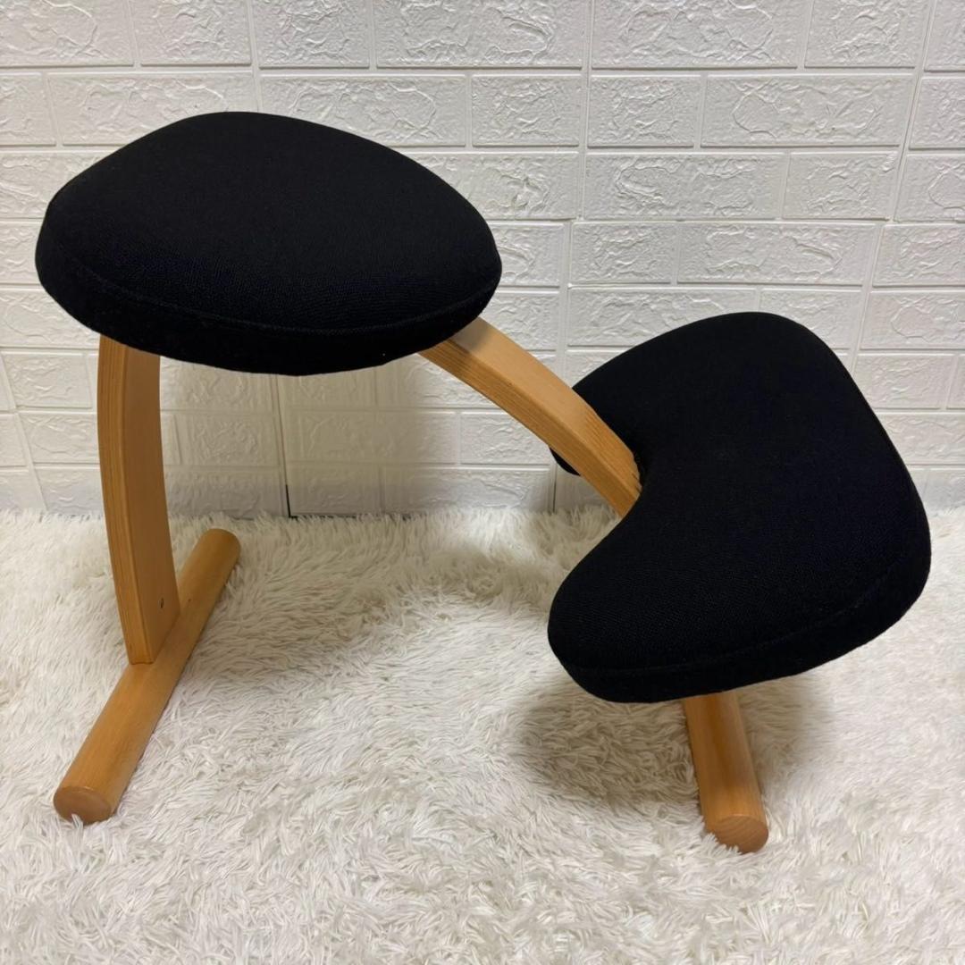 【美品】バランスチェア　イージー　リボ社　ブラック