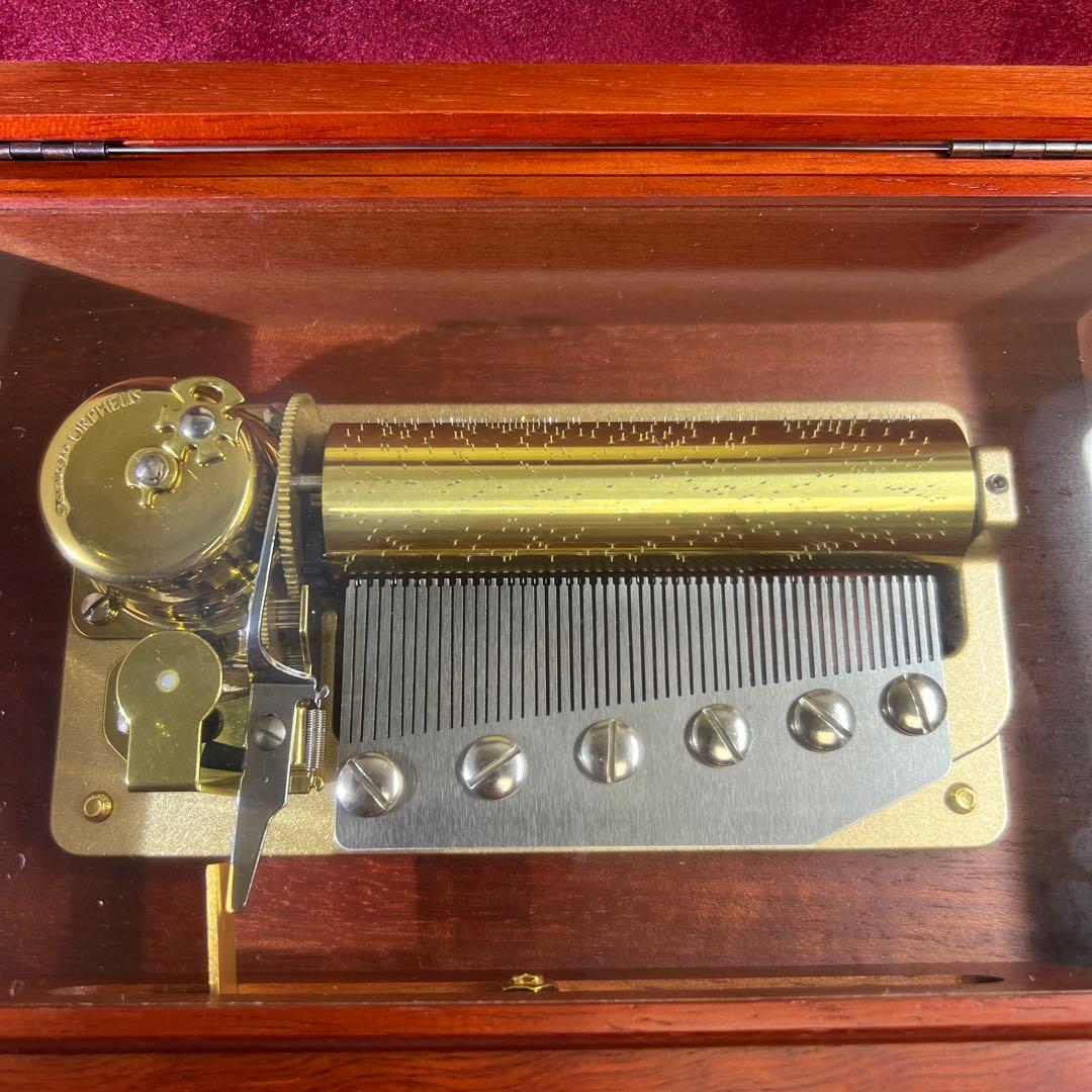 オルフェウス　シリンダー式オルゴール2曲50弁　共箱　東Y8-0123☆1F