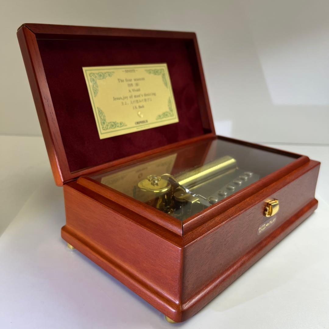 オルフェウス　シリンダー式オルゴール2曲50弁　共箱　東Y8-0123☆1F