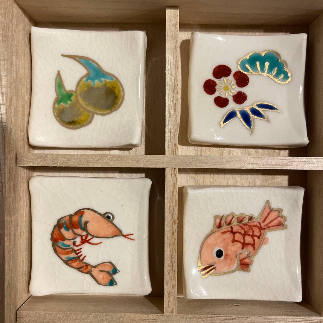 箸置きセット　お正月　おせち　おめでたい柄　9点