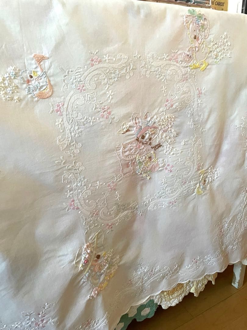 ♡C13(*^-^)♡さま確認用です。 大判クロス＆手刺繍お花2束×2·͜· ♡