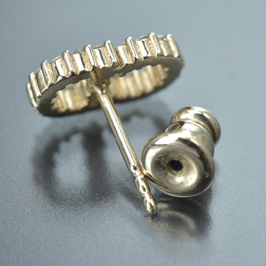 美品 ディオール ピアス 片耳 ロゴ CD ゴールド ラインストーン