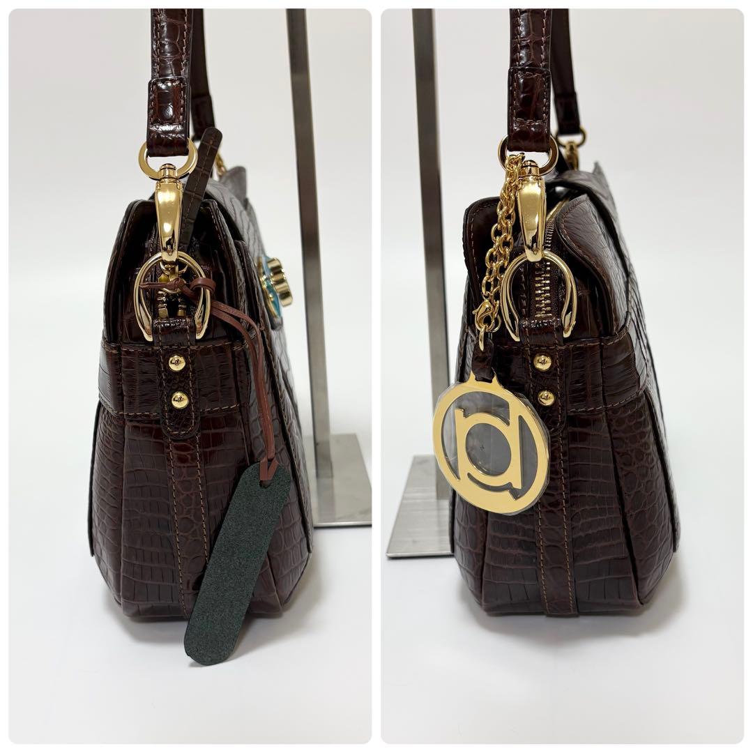 美品　JRA ボーグラン　2way ショルダーバッグ　ハンドバッグ　クロコダイル