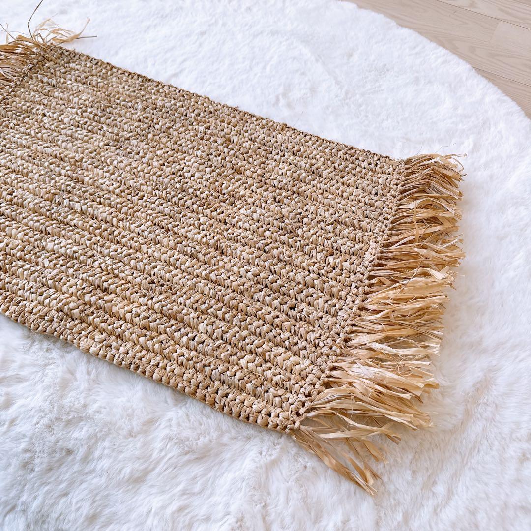 【バリ島】ラフィア ランチョンマット 4枚セット リゾートインテリア 長方形