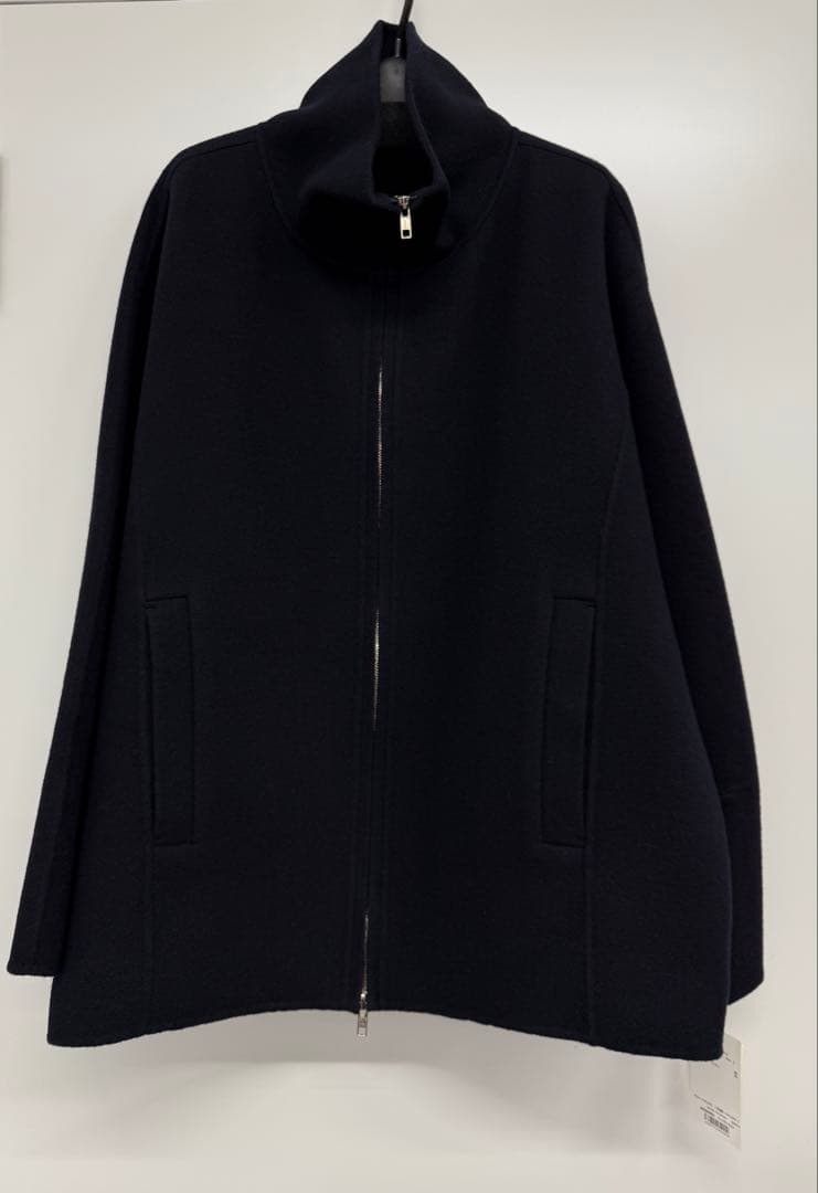 ETRE TOKYO メルトンスタンドネックリバーブルゾン Navy Sサイズ