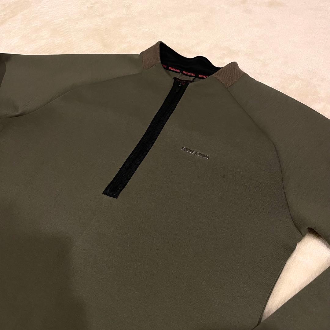 【早い者勝ち】BRIEFING ジャケット ハーフジップ カーキ ゴルフ 冬