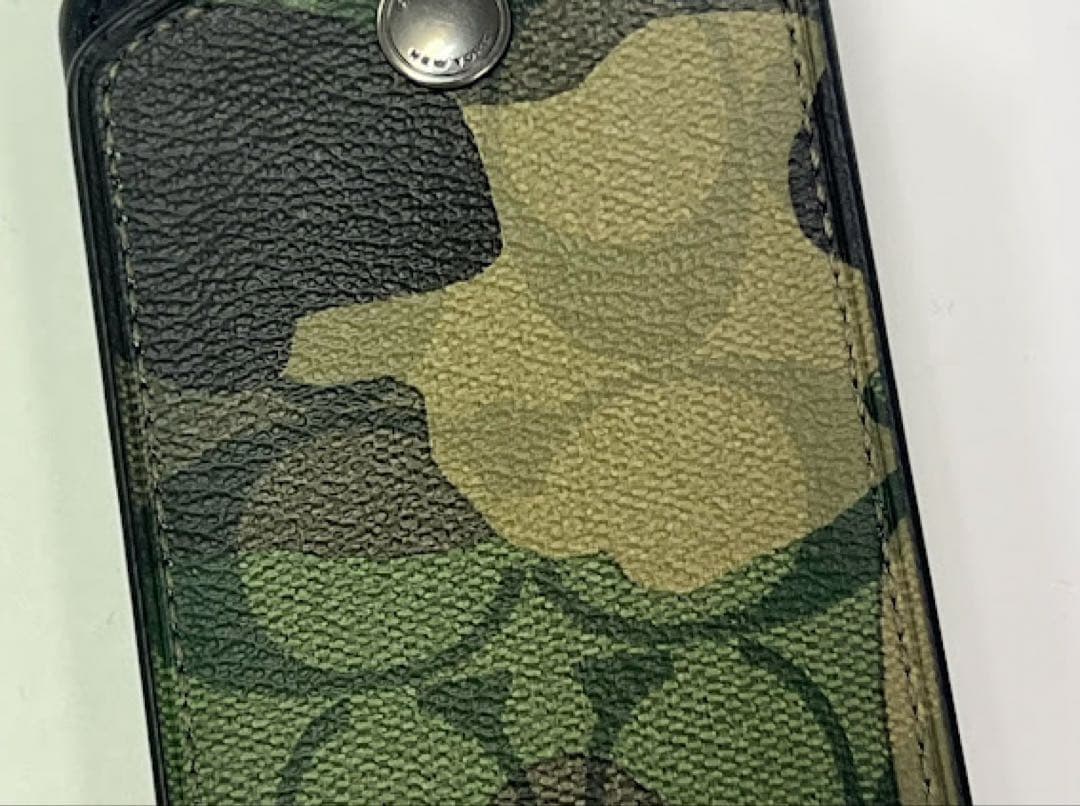 ☆正規品☆ COACH ネームタグ シグネチャー ラゲッジタグ グリーンマルチ