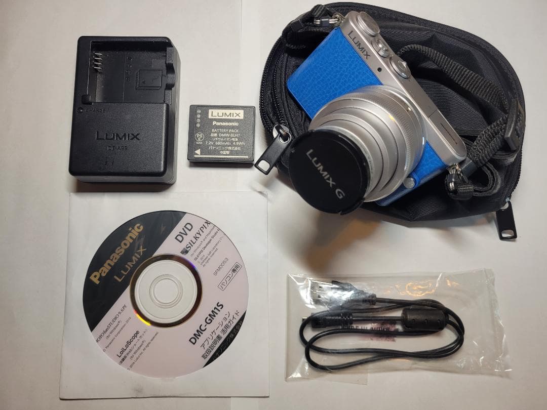 パナソニック ミラーレス一眼カメラGM1Sレンズキットブルー DMC-GM1SK