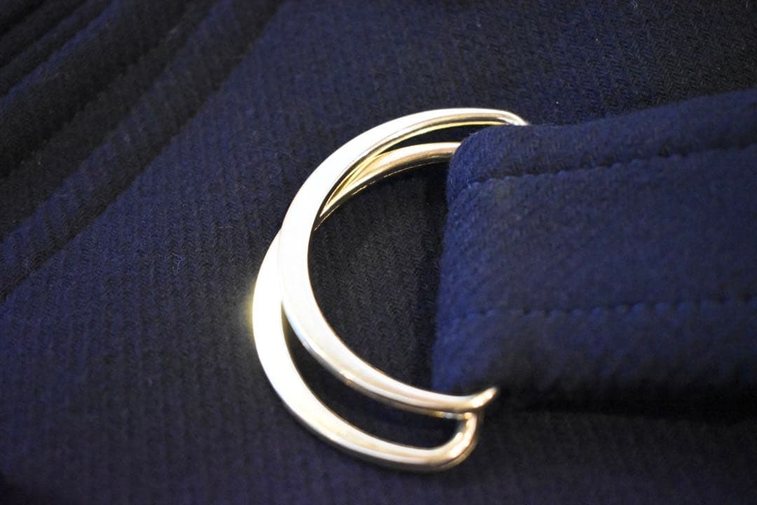 【ステラマッカートニー】ベルテッドウールピーコート ネイビー 近年 34/S