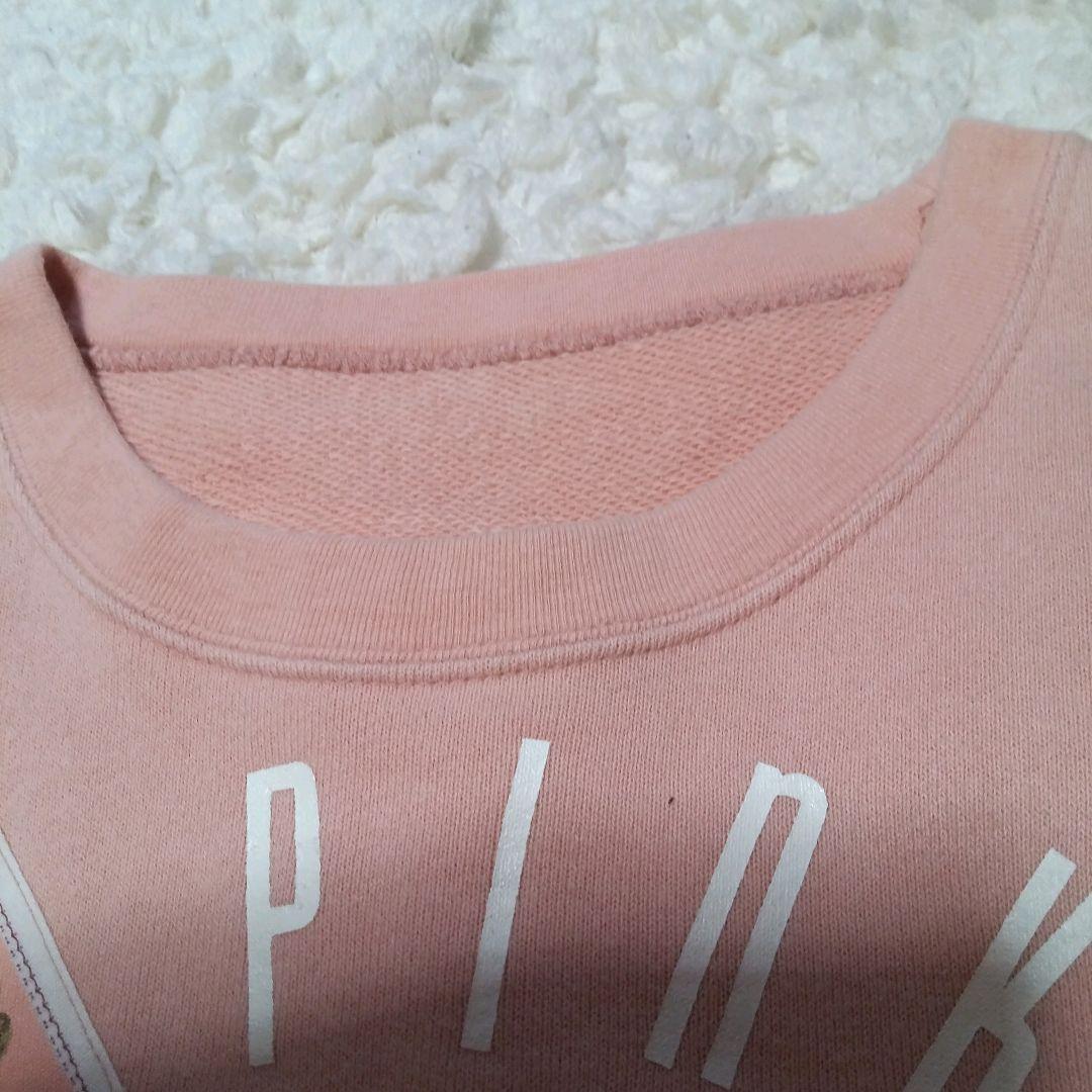 【ピンクハウス】レトロ　トレーナー 前後ワッペン　可愛いクマさん　Lサイズ