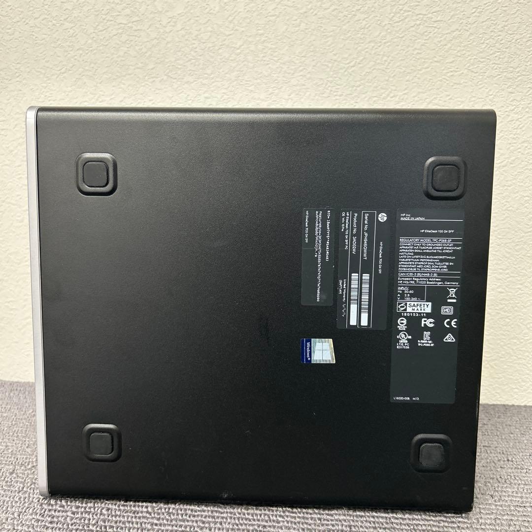 Windowsデスクトップ HP EliteDesk 705 G4 SFF Ryzen 5 Pro 16G