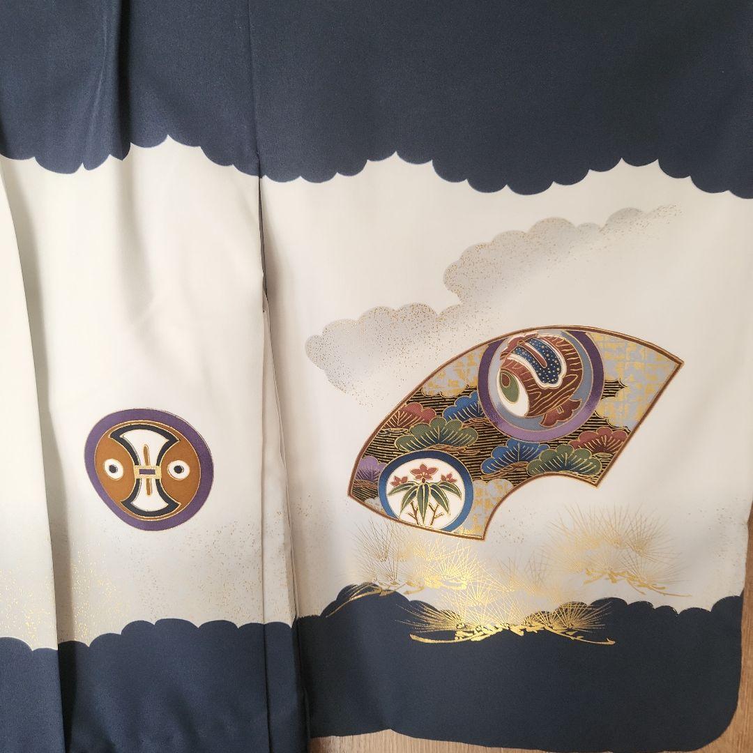 七五三用　5歳　男児　美品　紺　日本製　一式セット