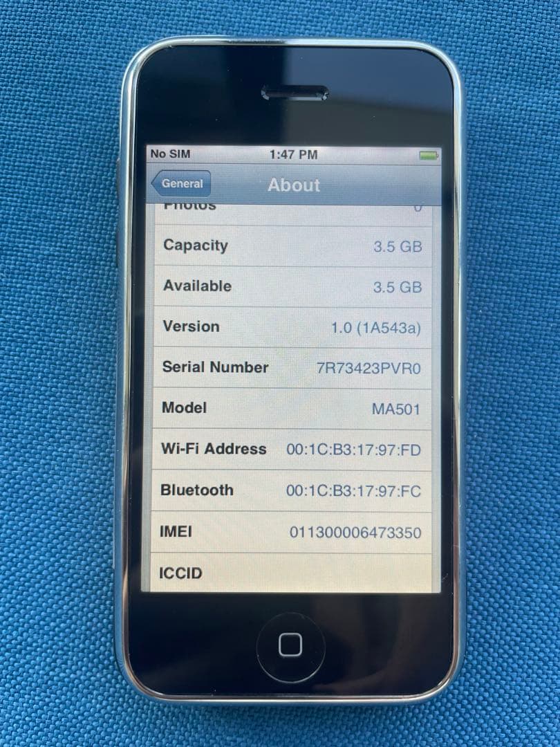 iPhone 2G 日本未発売　4GB 美品　初代　第1世代