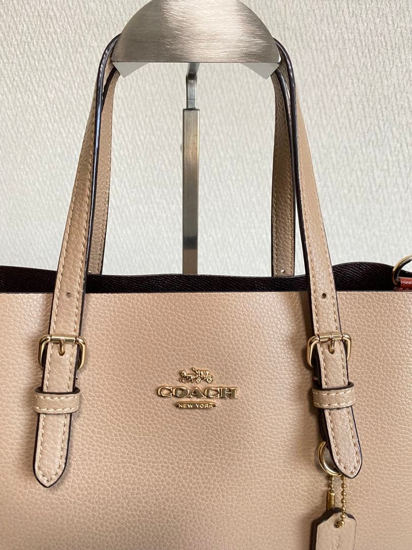 COACHコーチ モリートート ショルダーバッグ 2way レザー ベージュ