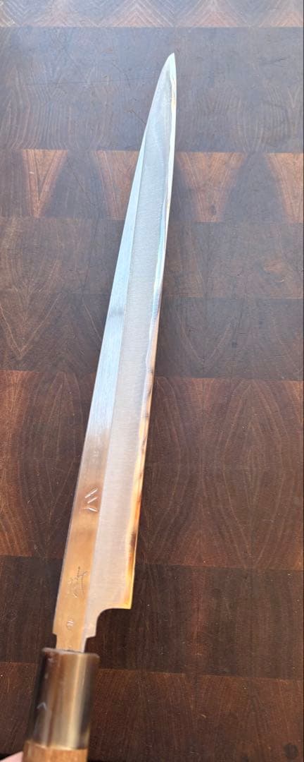 正本　築地　霞　柳刃　330mm 尺一　包丁　白鋼　和包丁　研ぎ済　刺身