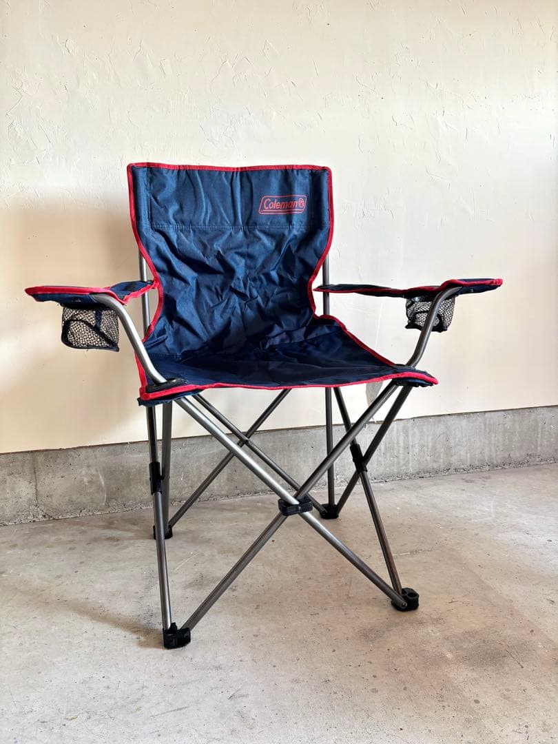 【Coleman】 美品コールマンチェア 2脚セット 青&赤