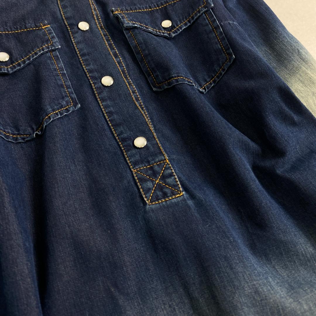 グッチ　デニムワンピース　シャリーライン　グラデーション GUCCI