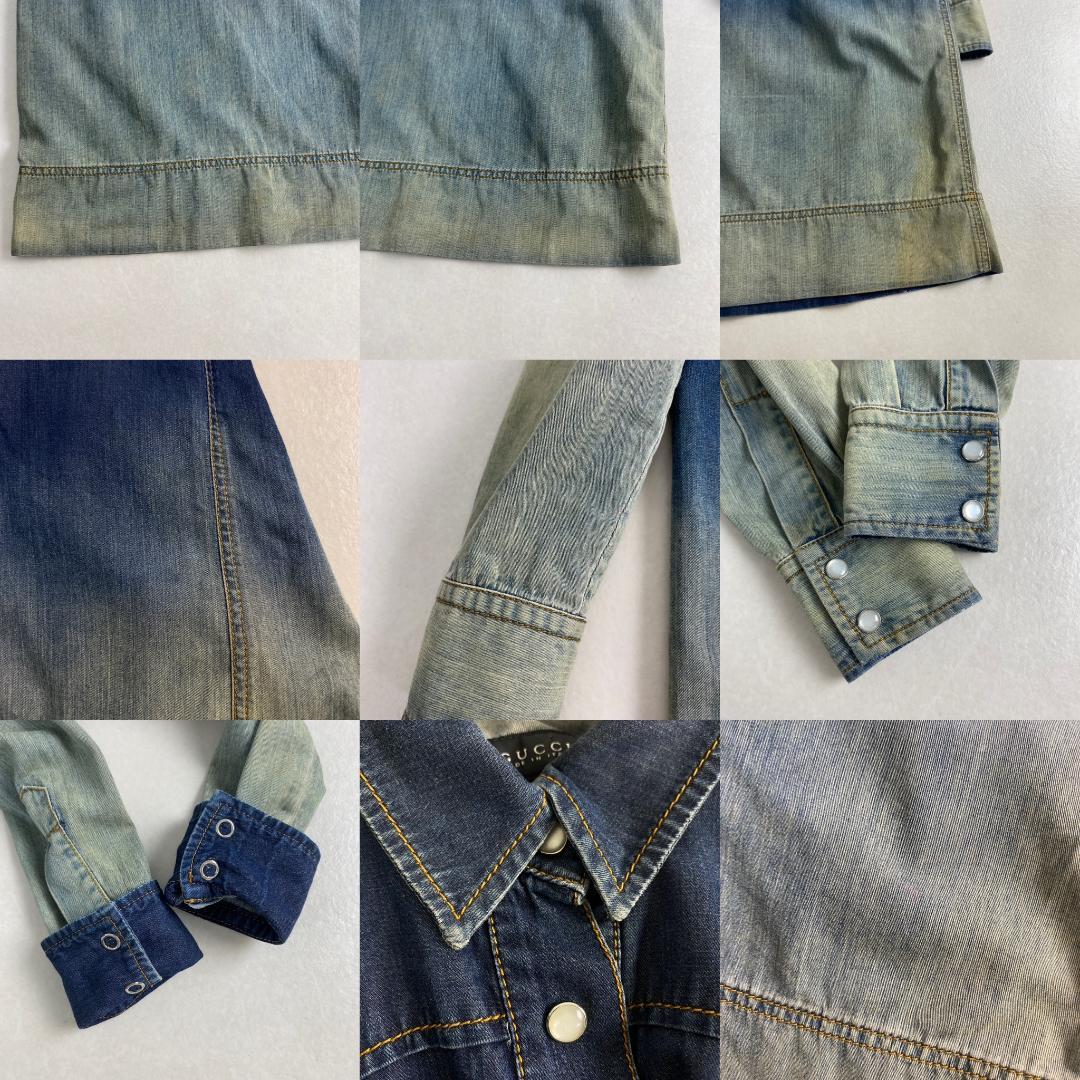 グッチ　デニムワンピース　シャリーライン　グラデーション GUCCI