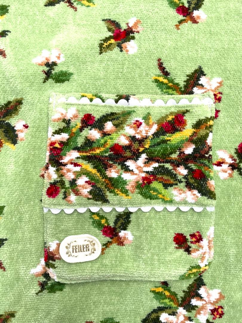 FEILER フェイラー エプロン お花柄 グリーン系