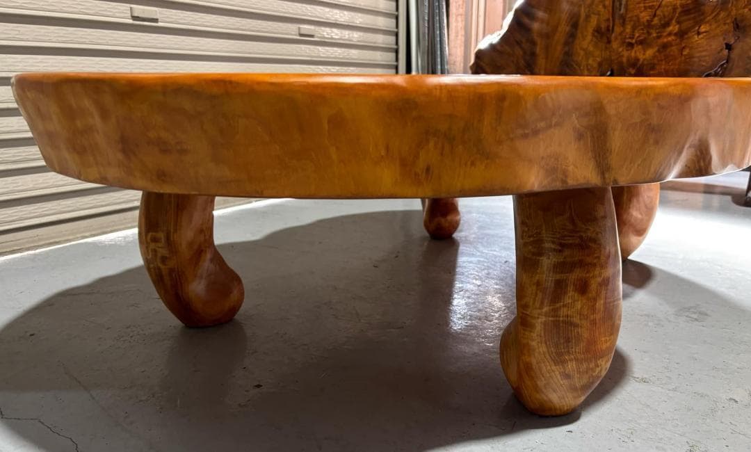 高級感 天然木一枚板 座卓ローテーブル 重厚 センターテーブル 幅125cm