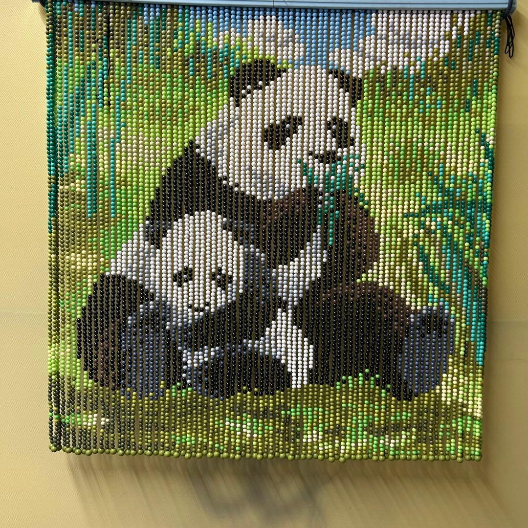 珠暖簾 パンダ 昭和レトロ ビーズのれん アジアン