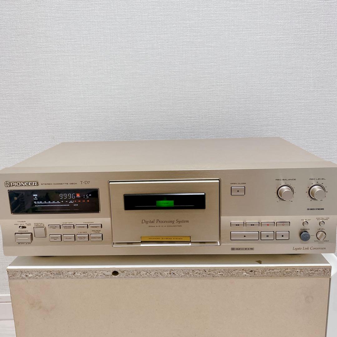 希少 極美品 Pioneer T-D7 高級 カセットデッキ 元箱 リモコン付