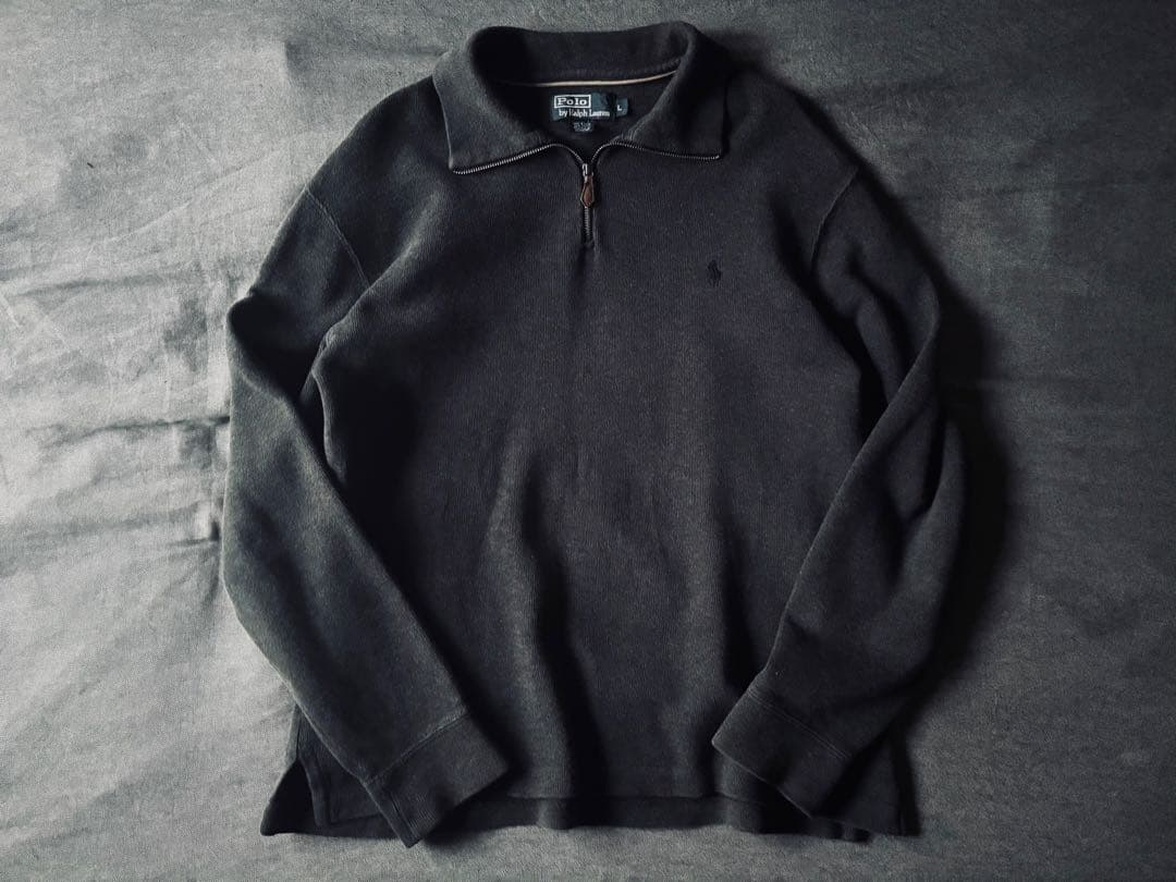 く*ふ様 90s Ralph Lauren ハーフジップ　スウェットシャツ　ダー