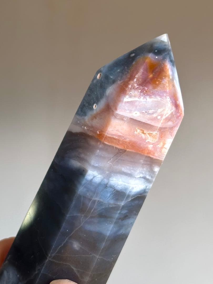 あ〜きゃん♬様　レアカラー　高品質　ブルーペトリファイドウッド　大きめタワー