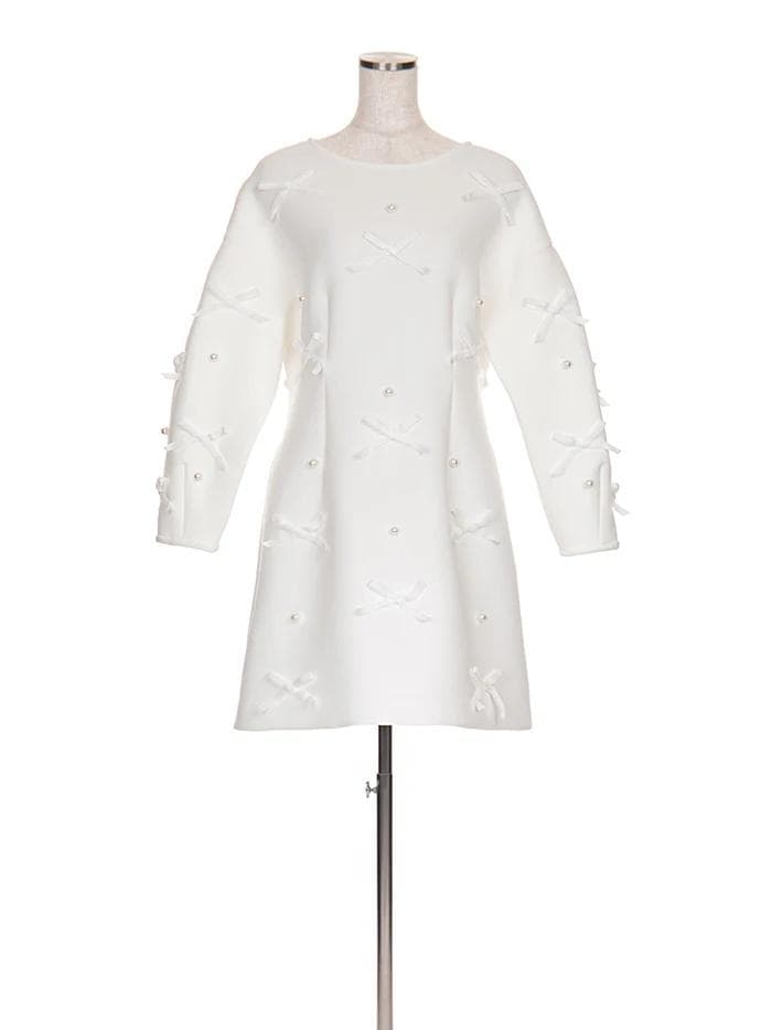 新品タグ付き　chesty × Ayano ベロアリボンパールワンピース