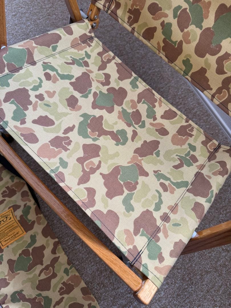 ネイタルデザイン　カーミットチェア　カモ柄　刻印入