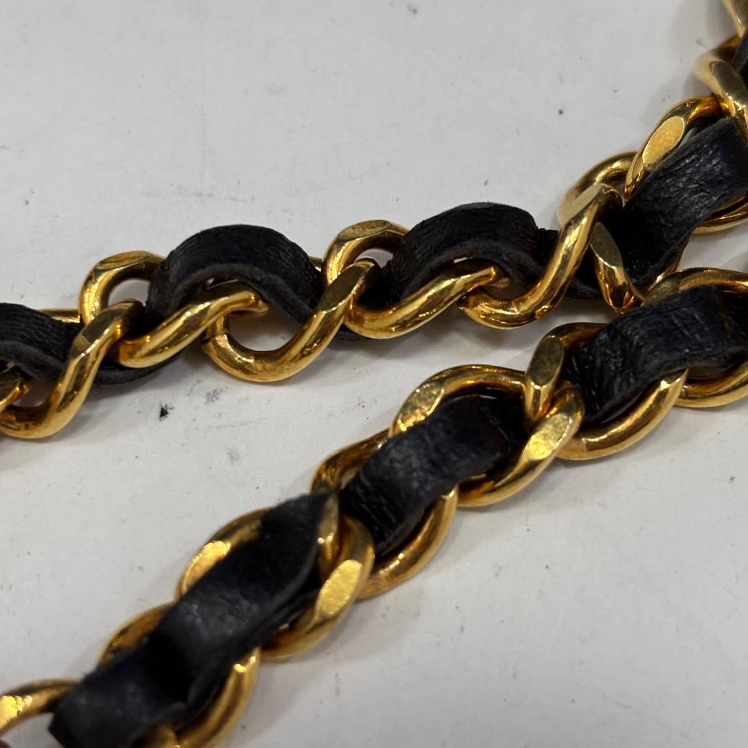 状態良【シャネル本物】チェーンベルト/ビンテージ/ココマーク/ゴールド×ブラック