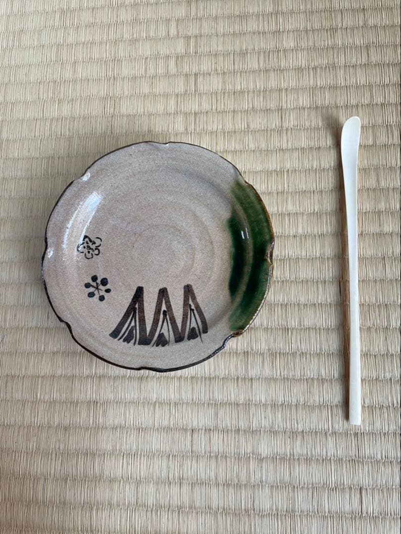 陶製皿　茶杓　茶筅皿