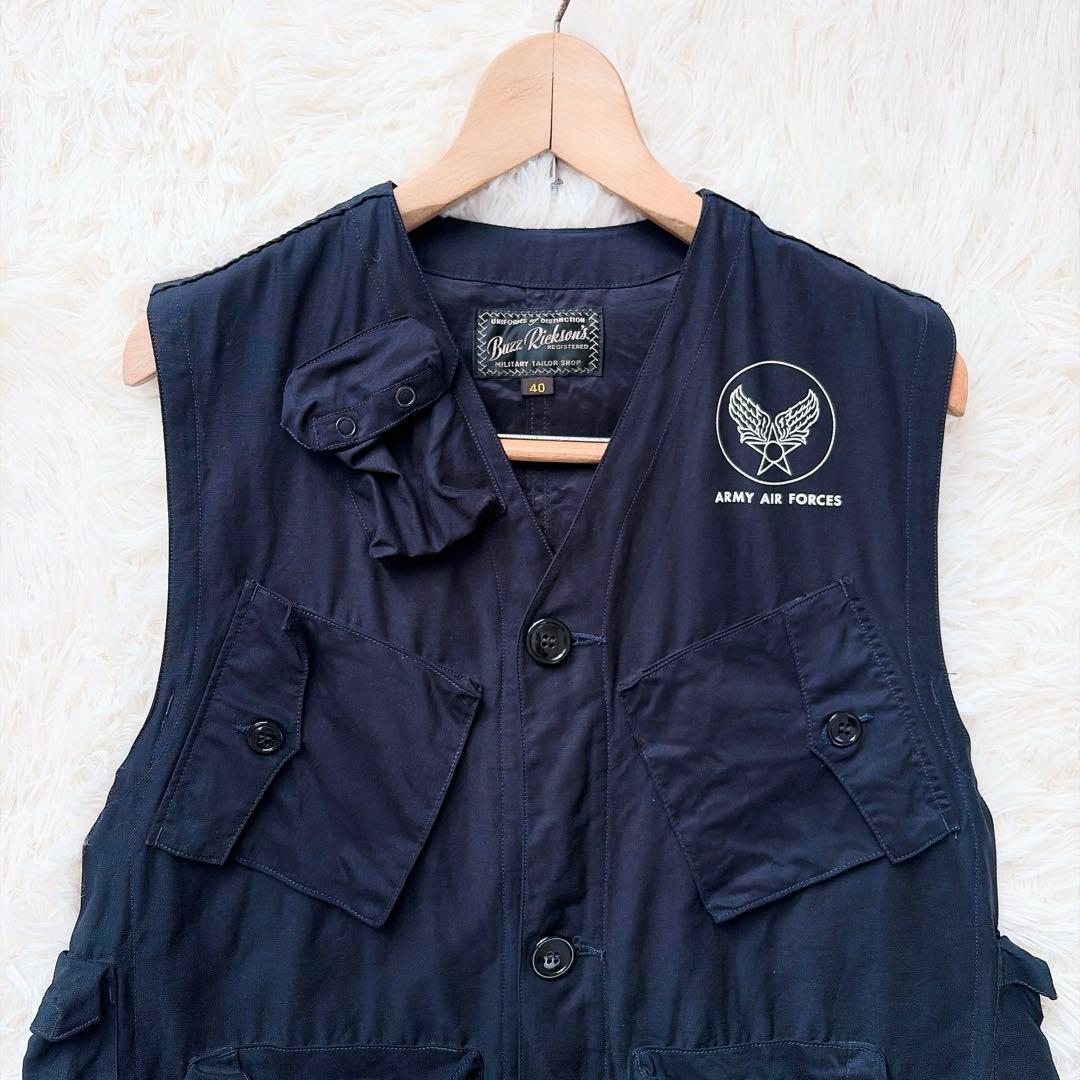 バズリクソンズ　ミリタリーベスト　type c-1 ネイビー　シビリアン　40