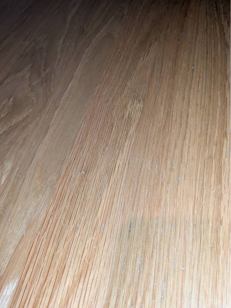 ■送料込■無印 木製デスク オーク材 110 事務 学習 勉強机 テーブル引出