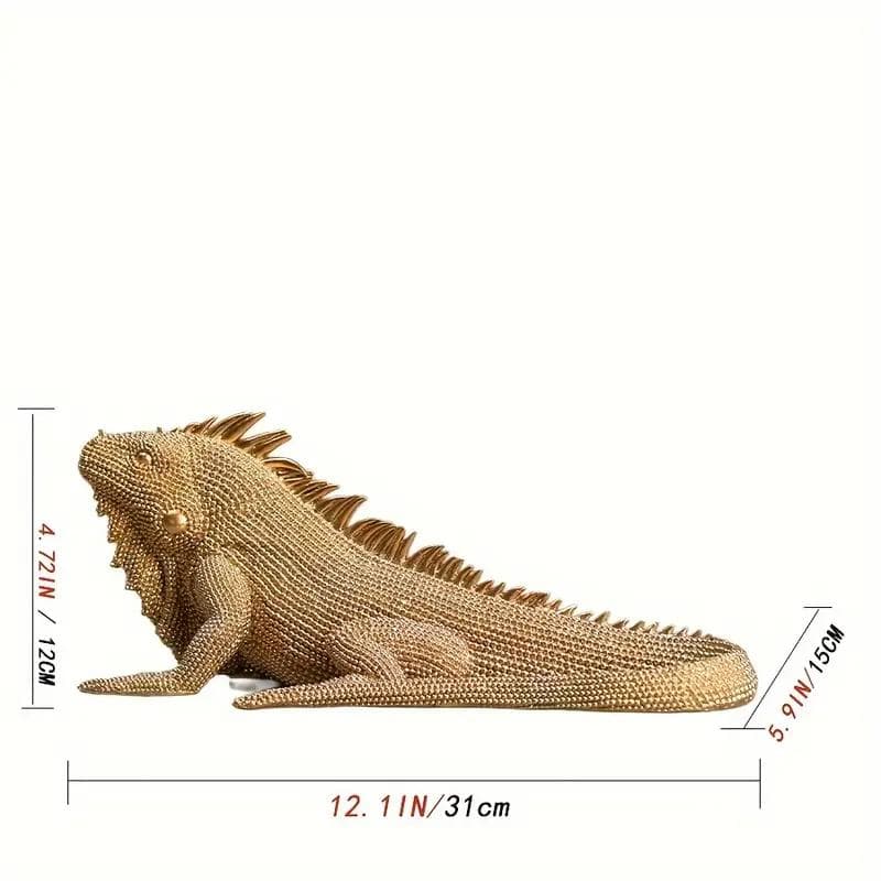 ゴールドイグアナ装飾品 約30cm