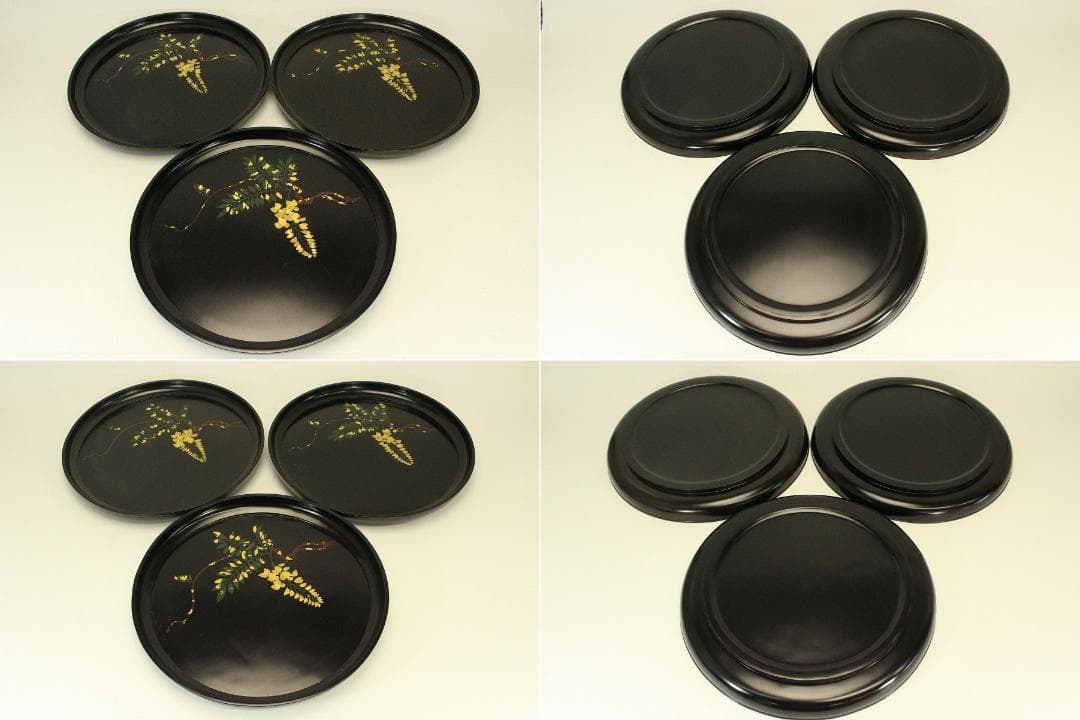 初瀬川柳庵 藤花盆 十客 共箱(LC959)