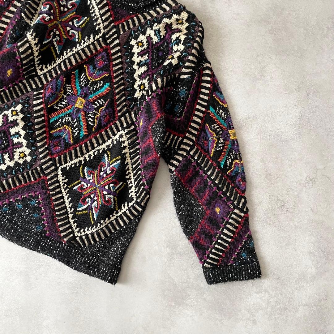 FICCE UOMO YOSHIYUKI KONISHI ハンドニット 3D 柄