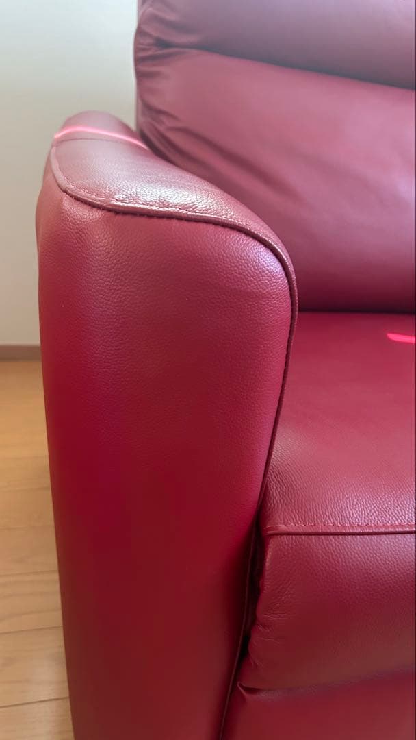 ニトリ　電動リクライニングソファ　Nストラス 収納テーブル付きワイド２人掛け用