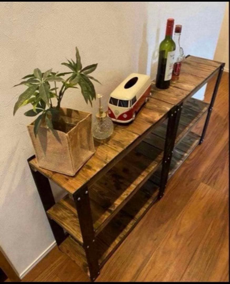 アイアン風3段ラック　ブルックリン　インダストリアル