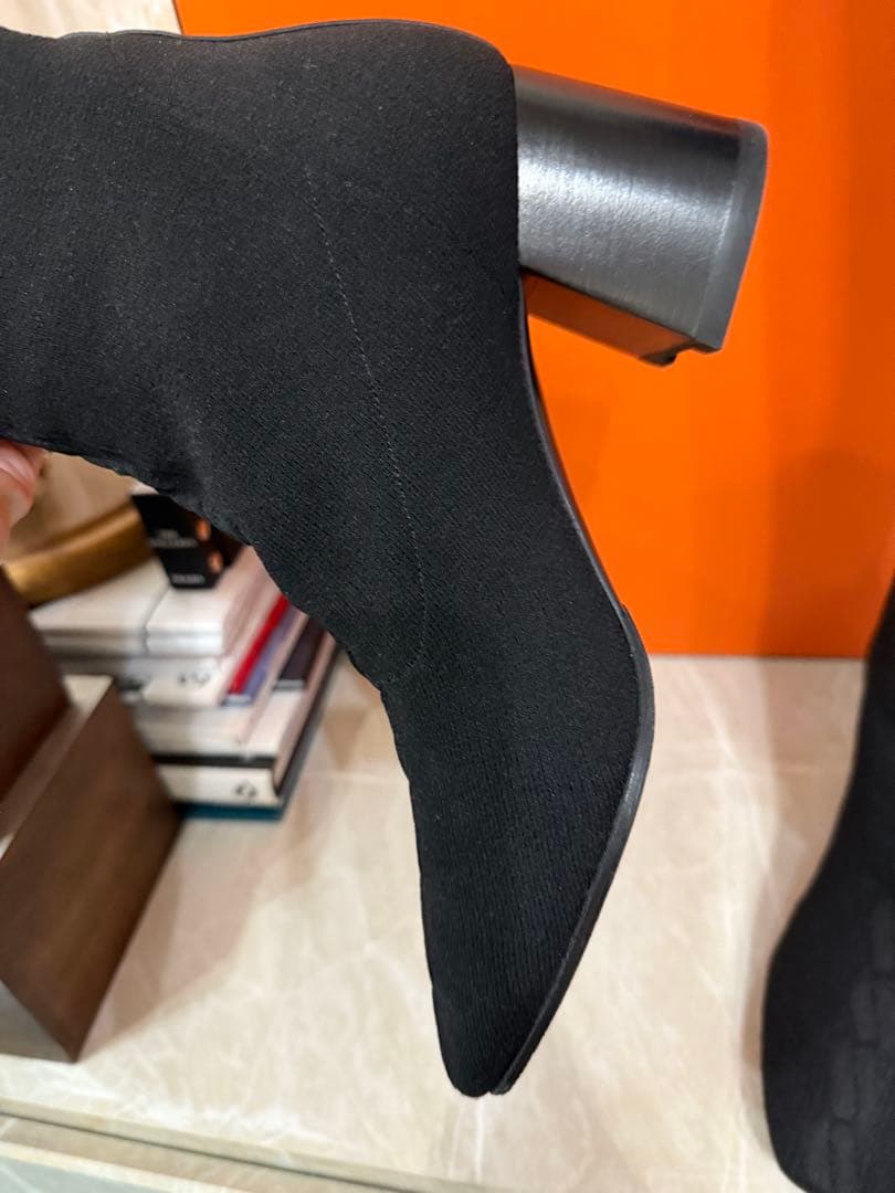 HERMES エルメス　ニットロングブーツ　40 美品　送料込