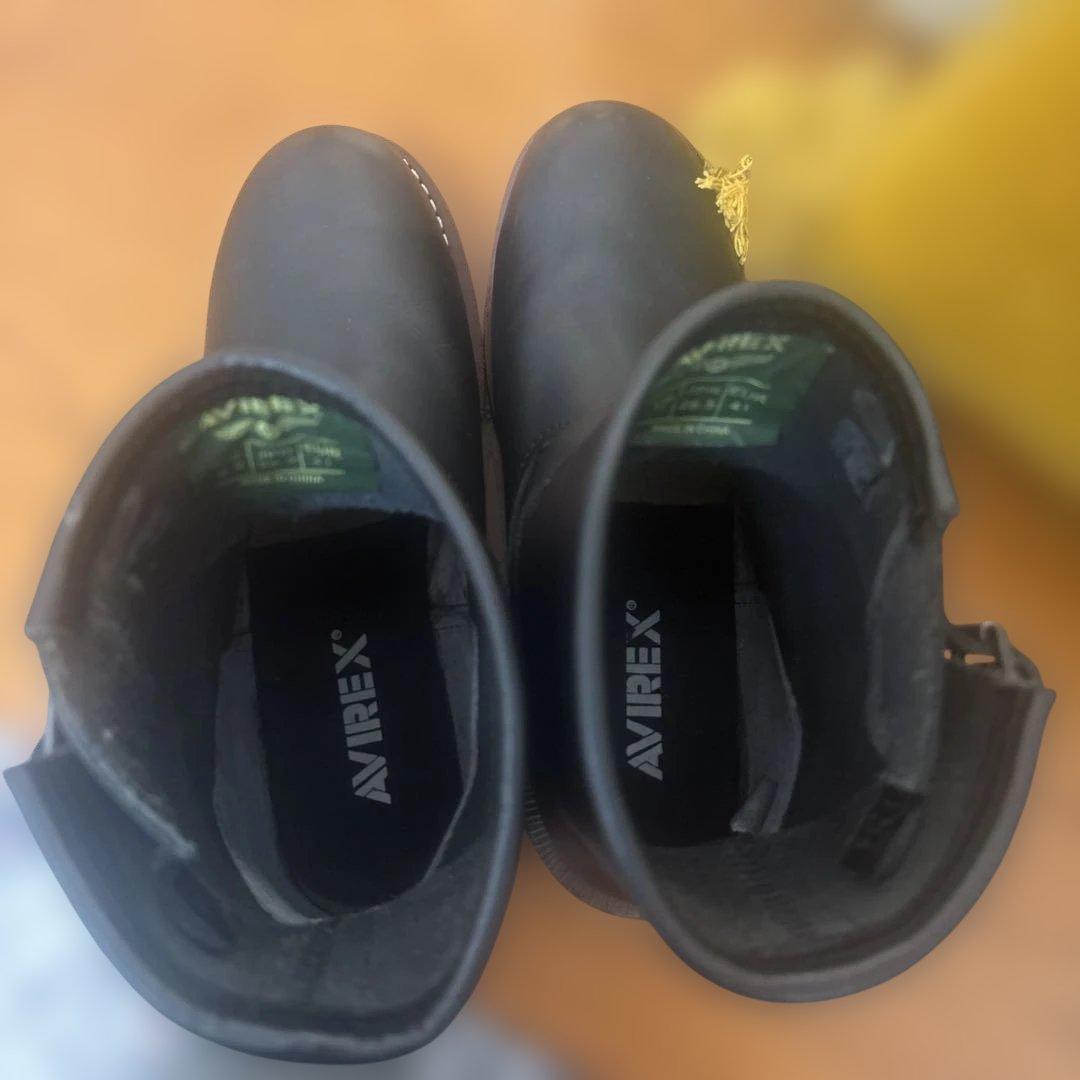 AVIREX ブラックエンジニアブーツ US 8.5