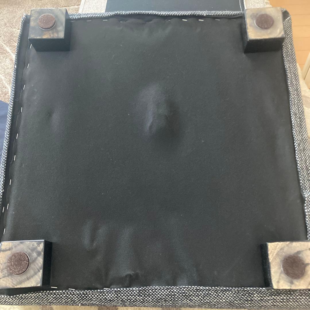 ツートンカラー ファブリック オットマン