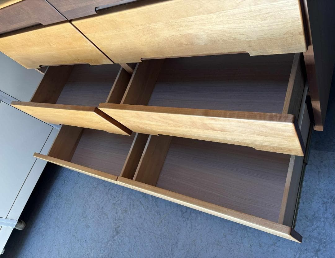 服部家具 天然木チェスト PARCO 120 LC-4、4段 幅120cm